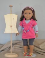 18" Modern Doll Costume Stand (Stuffed Play Doll Style)
