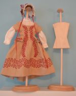 15.5" - 16" French Fashion Doll Dress Mannequin Half Egg Top