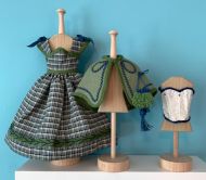Gift Set - 3 French Fashion Doll Stands for 12" - Dress, Cape, Chemisette